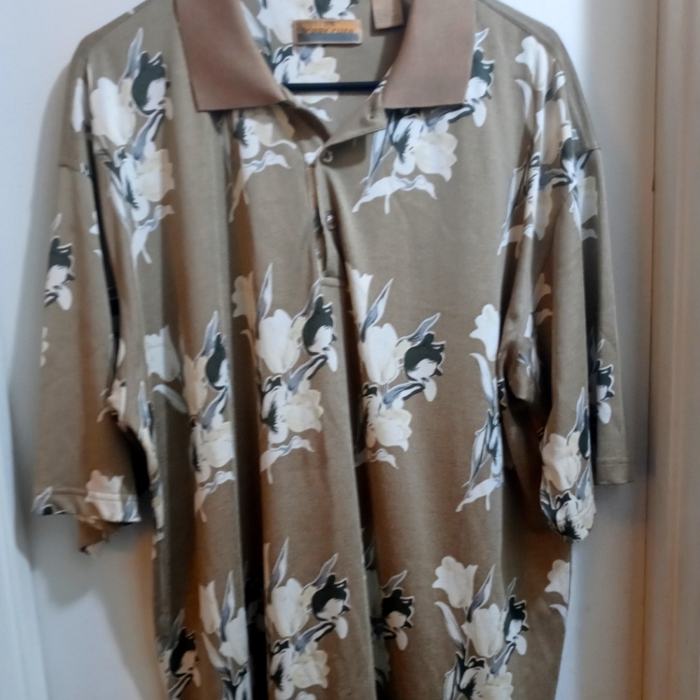 Bobby Chan Hawaiian Silk Polo